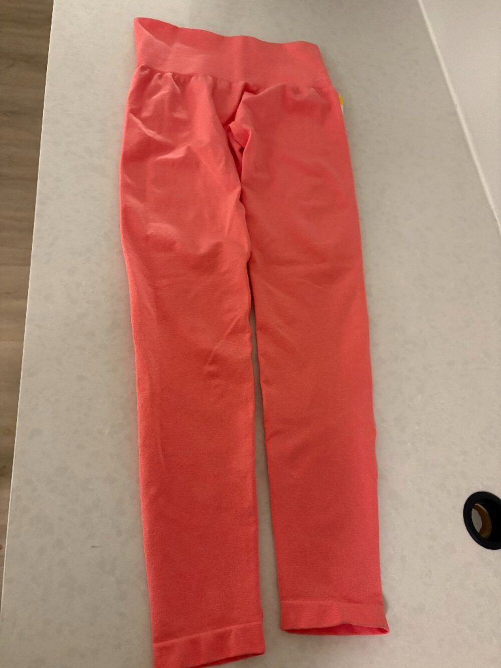 NVGTN Leggings Small Coral Pink Pull On Nylon Spandex Blend Wide Waist Bright